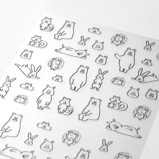 Midori Stickers - Chat Forest Animals