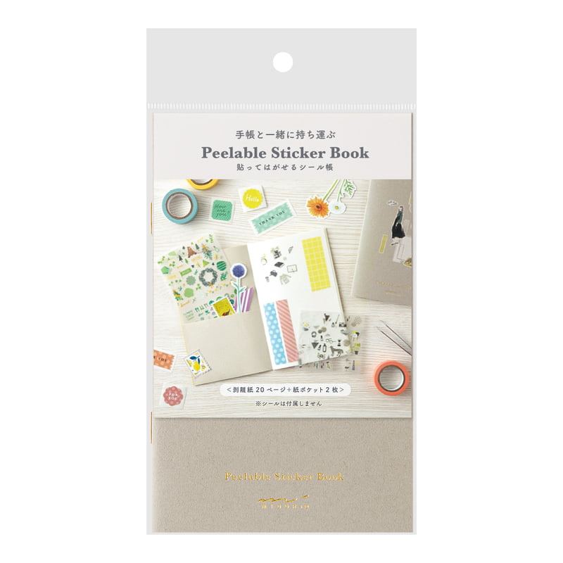 Midori Stickerbuch - Grau