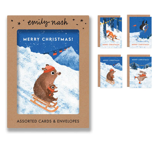 Emily Nash Christmas Cards - 8 Pack Snow Scene