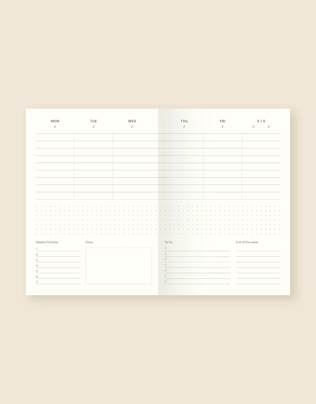 Fin Studio Undated Planner - Hubi (Weekly Planner)