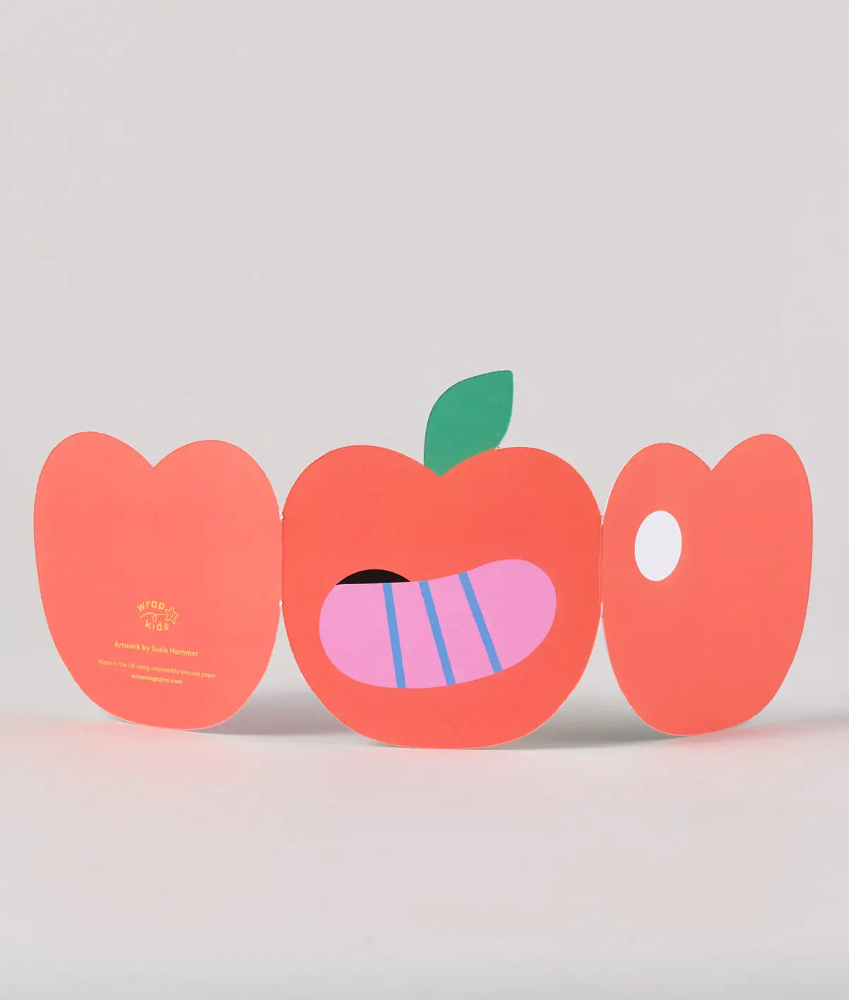 Wrap Fold-out greeting card - 'Apple'