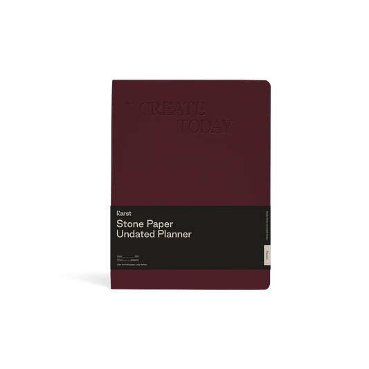 Karst Softcover Undated Planner - B5 Burgundy