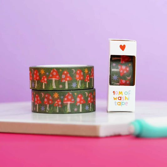 Nutmeg and Arlo Washi tape - Green Mushroom