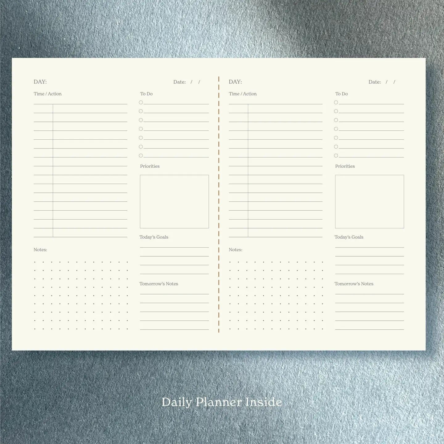 Fin Studio Undated Planner - Blue (Daily Planner)