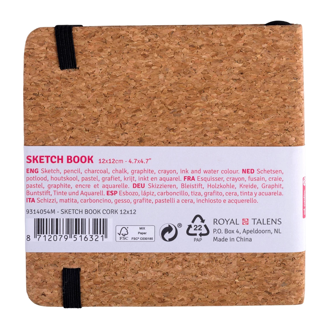 Talens Art Creation Skizzenbuch 12x12 cm – Kork