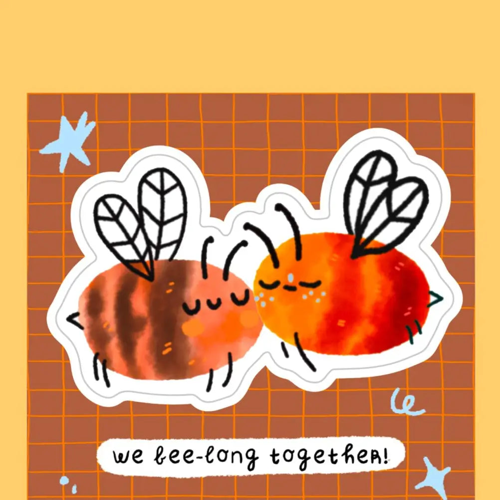 Bloemkolie Vinyl Sticker - Bijen