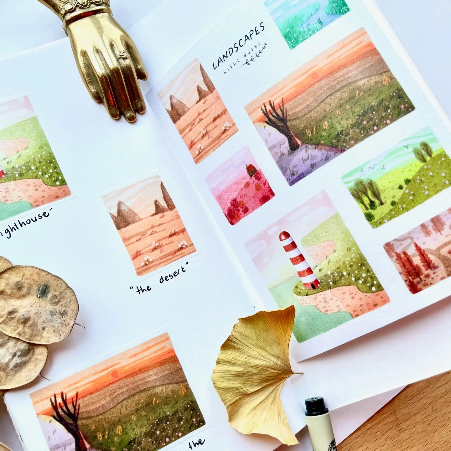 Nikki Dotti - Stickervel 'Landscapes' A6