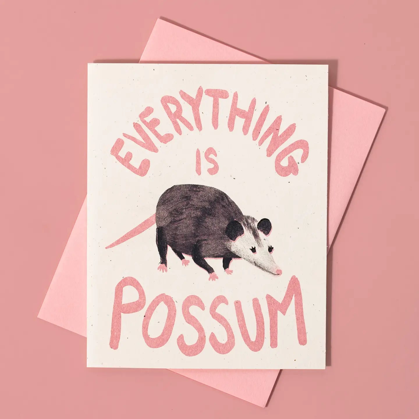 Bromstad Printing Co. - Risograph-Grußkarte „Alles ist Possum“