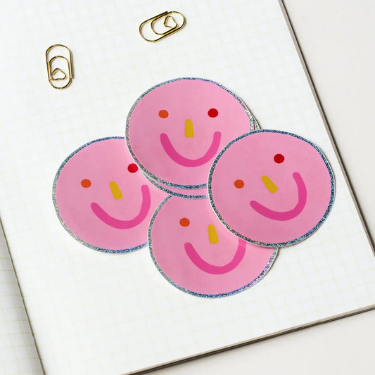 Claire Paul Holografische sticker - Smiley Face