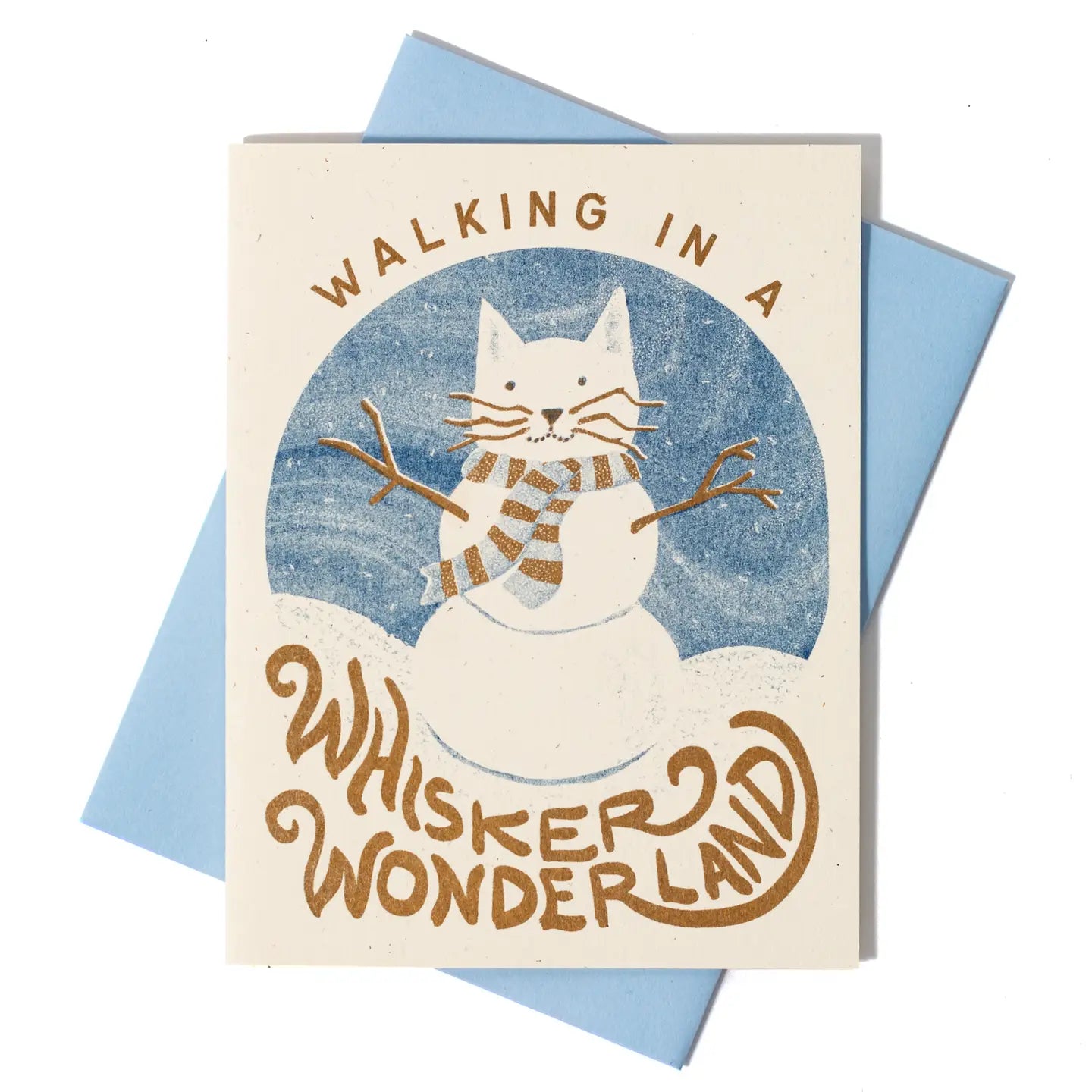 Bromstad Printing Co. - Risograph Kerstkaart 'Whisker Wonderland'