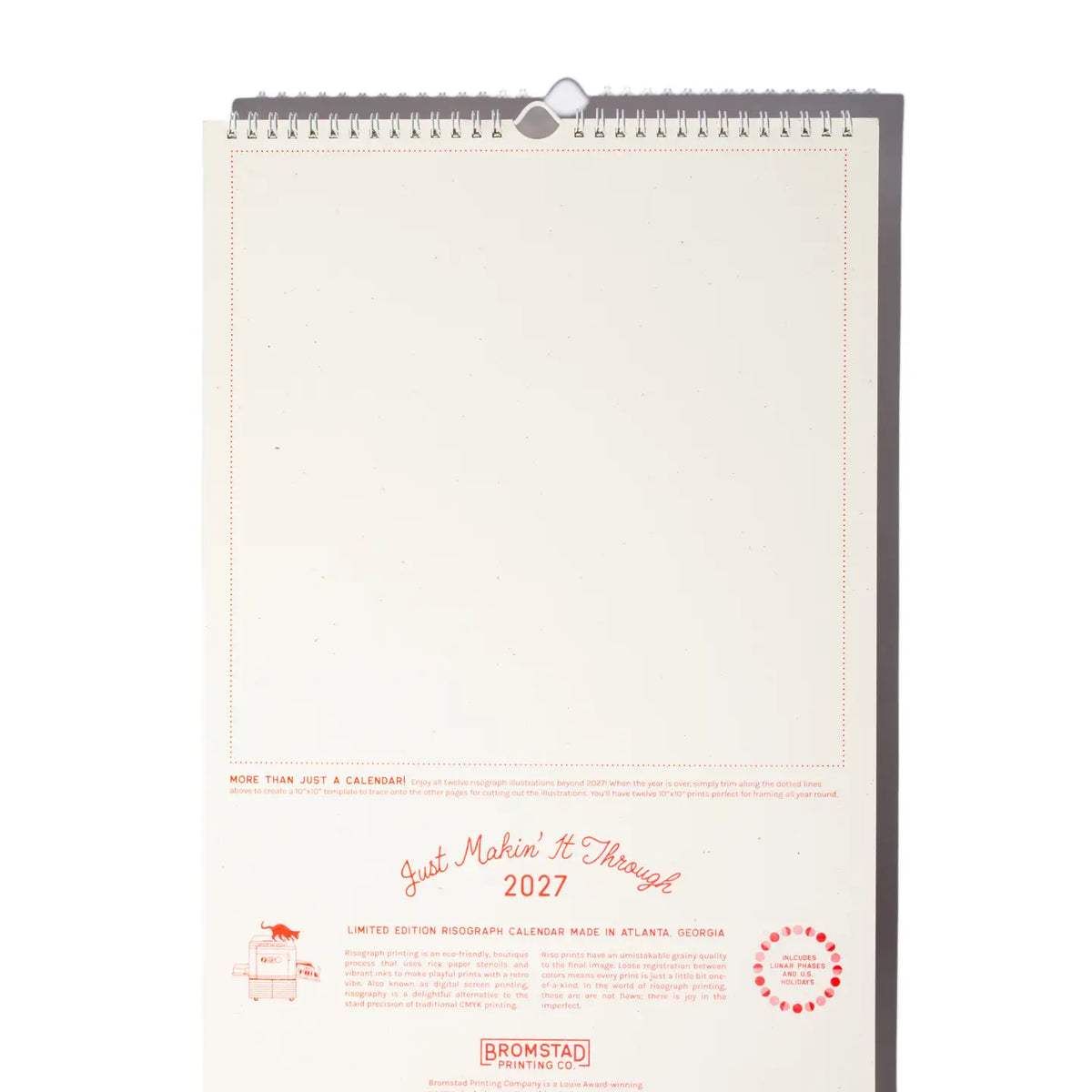 2027 Muurkalender Risoprint Limited Edition - Bromstad Printing Co.