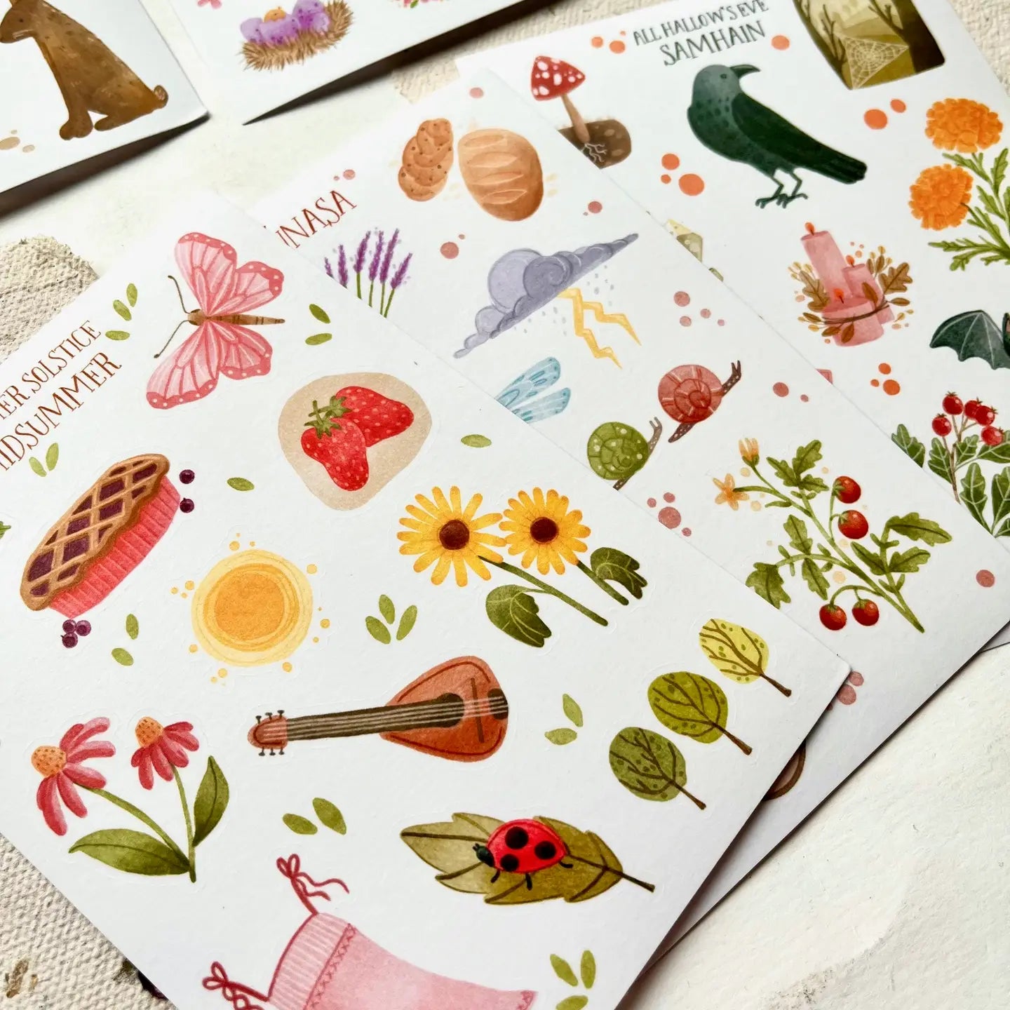 Nikki Dotti - Stickers 'Wheel of the year' (8 velletjes)