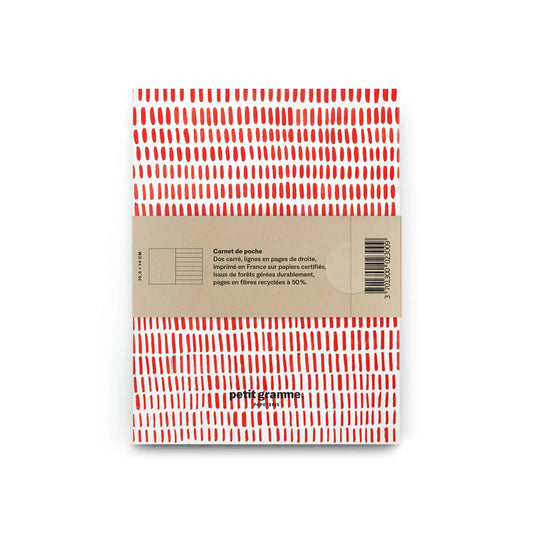Petit Gramme Notitieboekje Softcover - A6 Red Lines (blanco/lined)