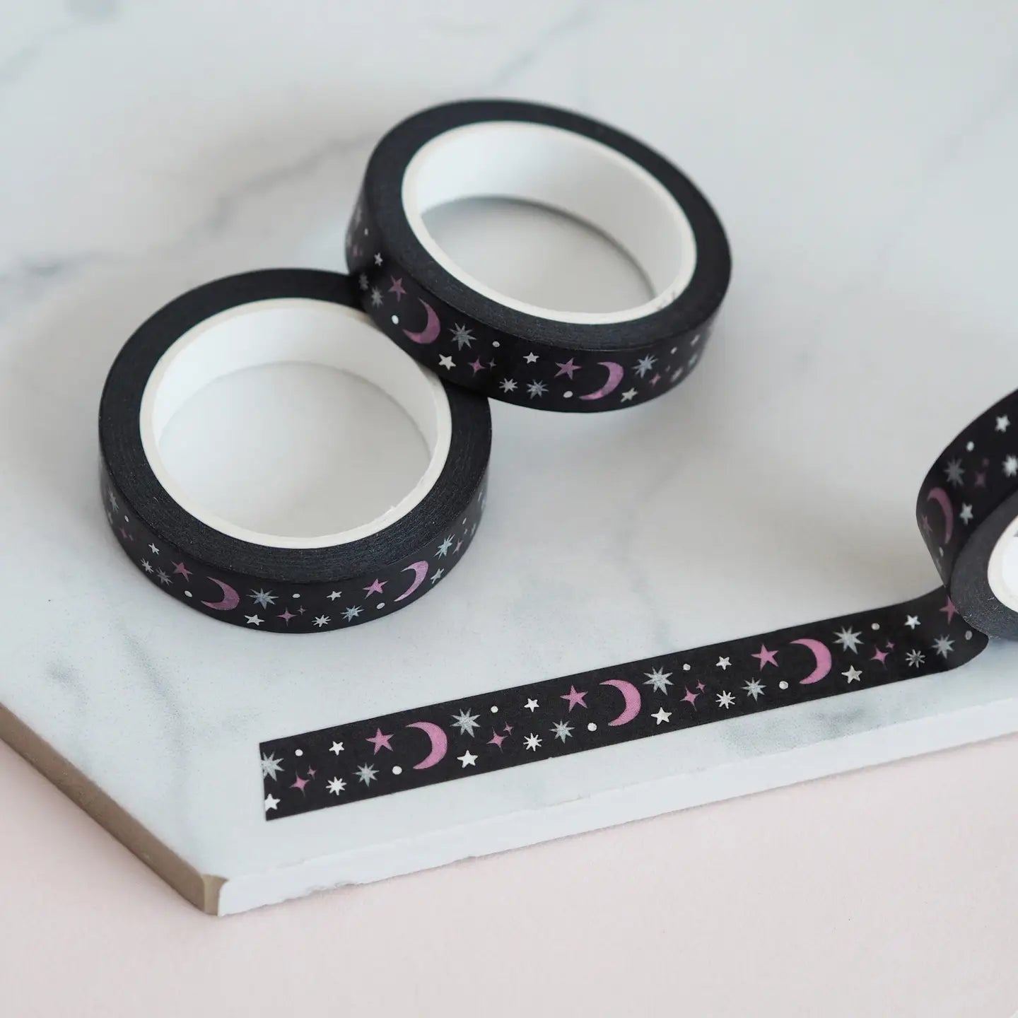 Nutmeg and Arlo Washi Tape - Black/Silver Galaxy (smal)