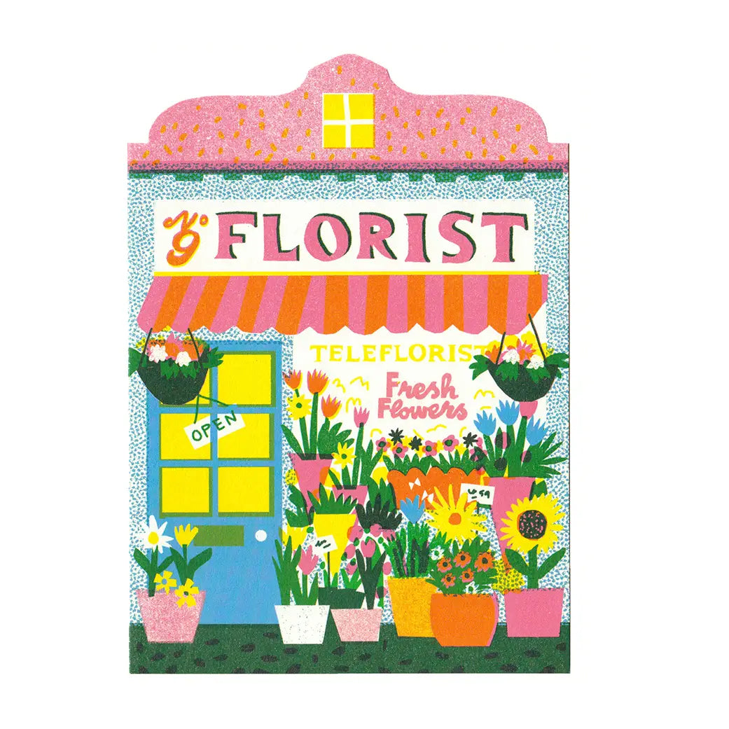 The Printed Peanut Stationery - Bloemist Shop Gestanste kaart (12,5 x 18 cm)