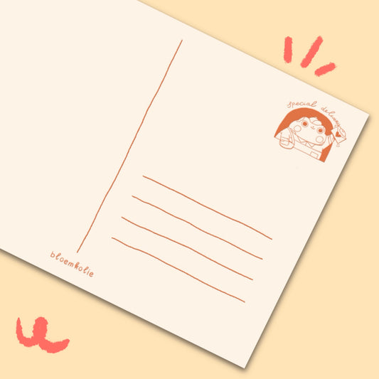 Bloemkolie Wenskaart - Kikker in telefooncel A6