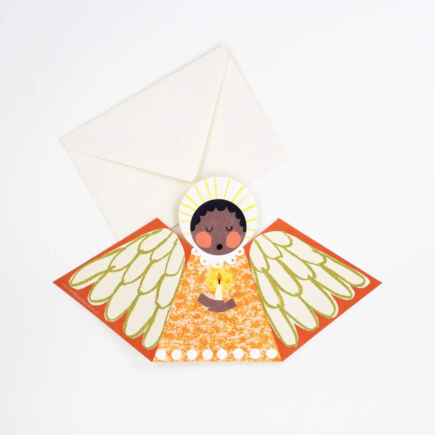 Hadley Kerst Uitklapkaart - Orange Angel
