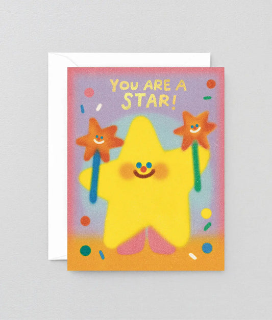 Wrap - Greeting card 'You are a Star!'