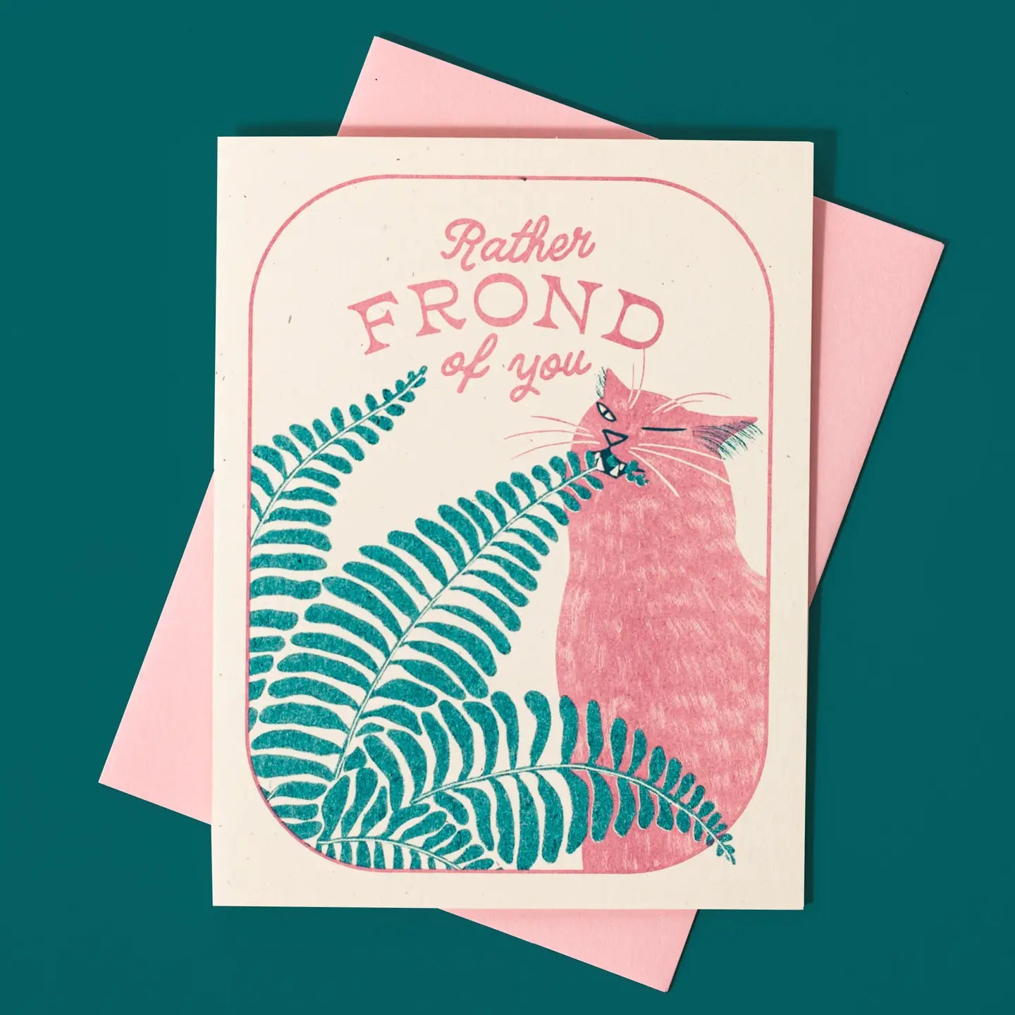 Bromstad Printing Co. - Risograph-Grußkarte „Rather Frond of You“