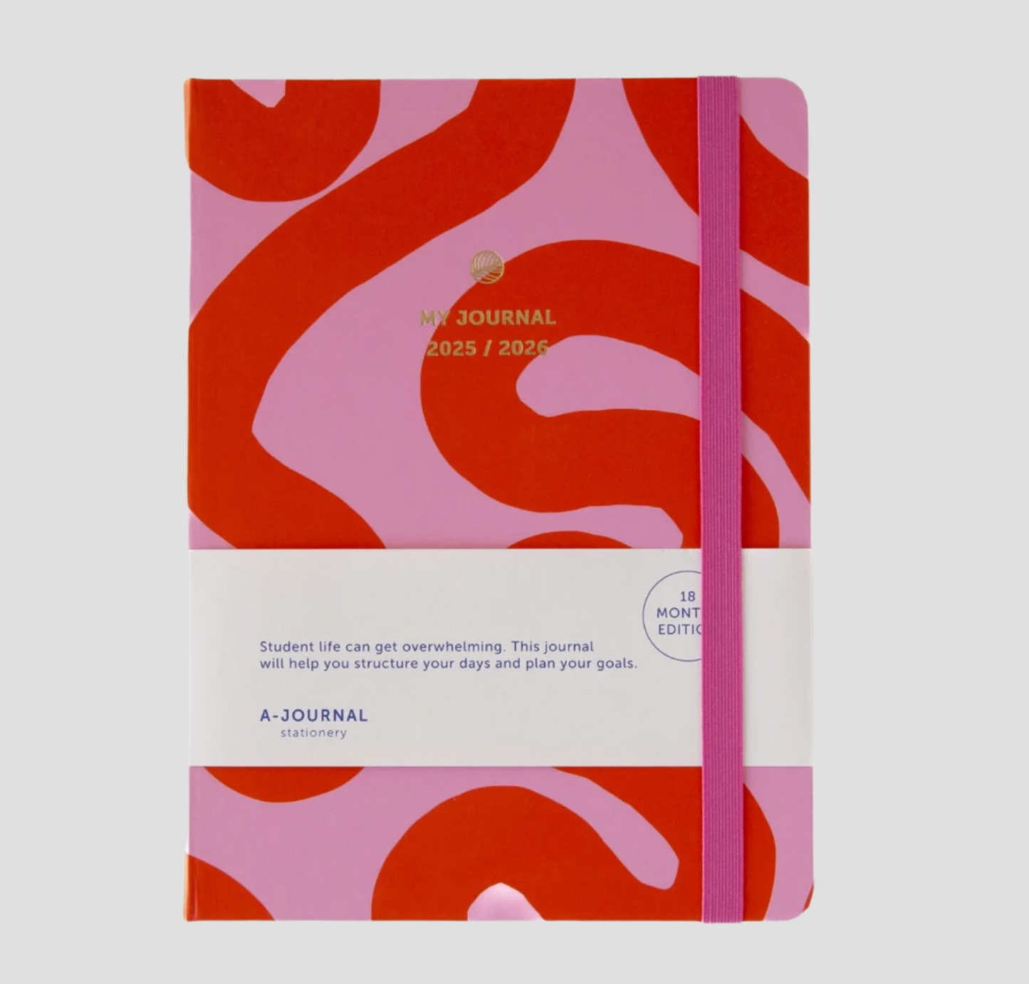 A-Journal 18 maanden schoolagenda - Flow Pink 2025/2026