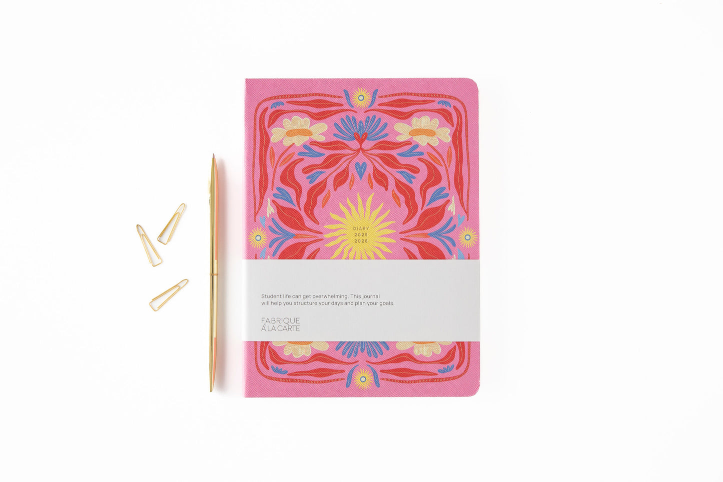 A-Journal Fabrique Schoolagenda 2025/2026 – Sun Pink