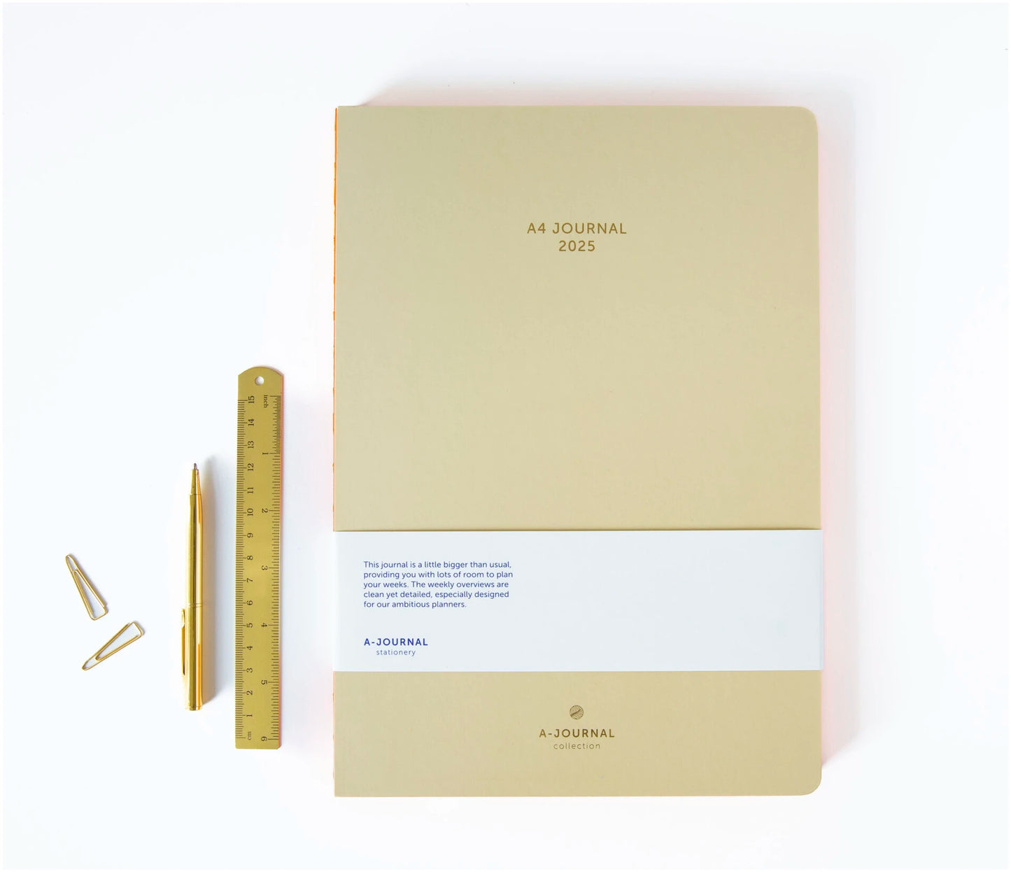 A-Journal – A4-Planer 2025 Beige/Orange