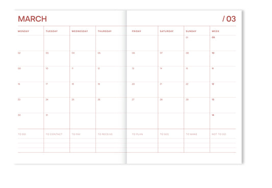 A-Journal Fabrique Schoolagenda 2025/2026 – Sun Beige