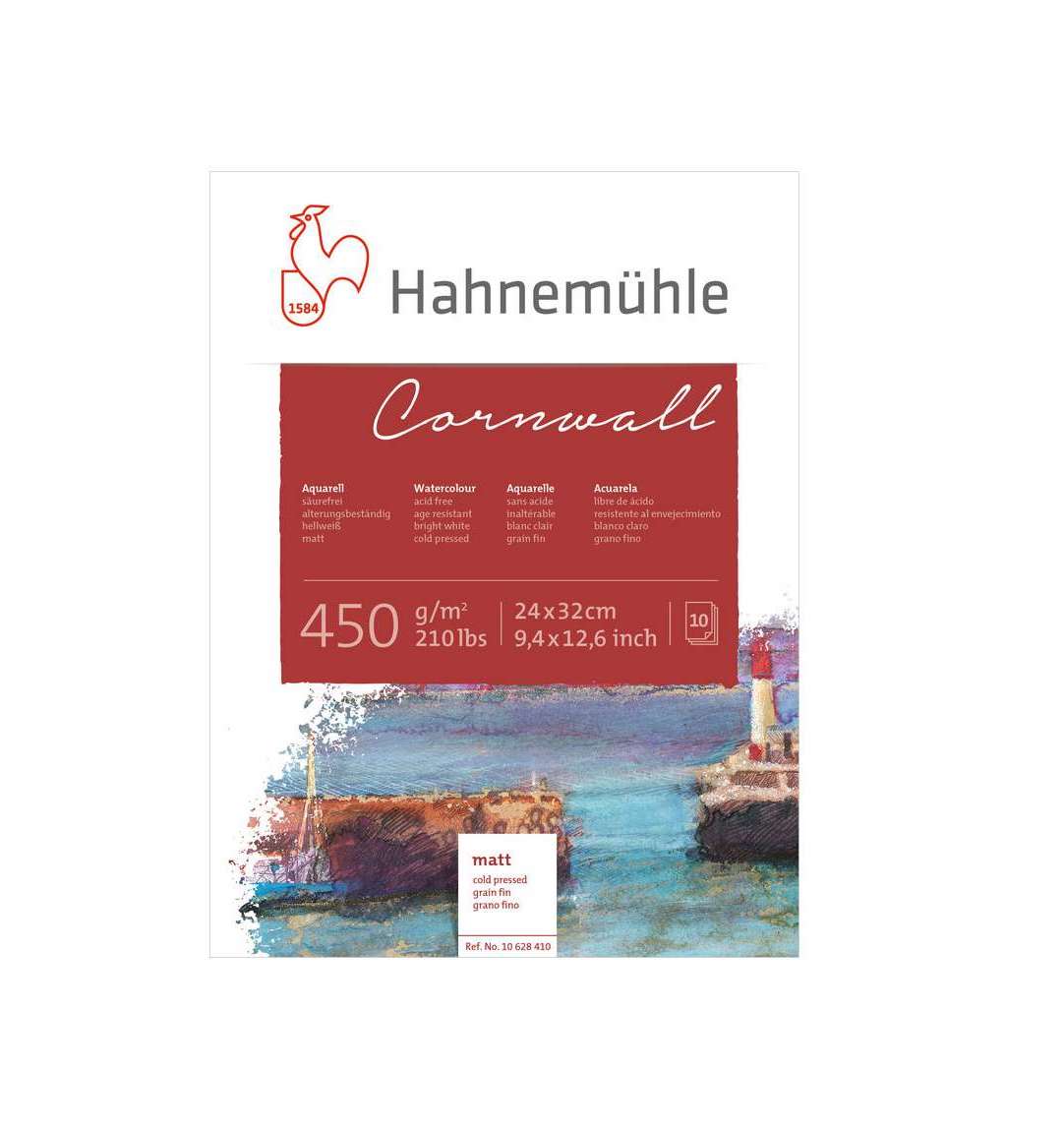 Hahnemühle Cornwall Watercolor Block - Matte 450gr 24x32