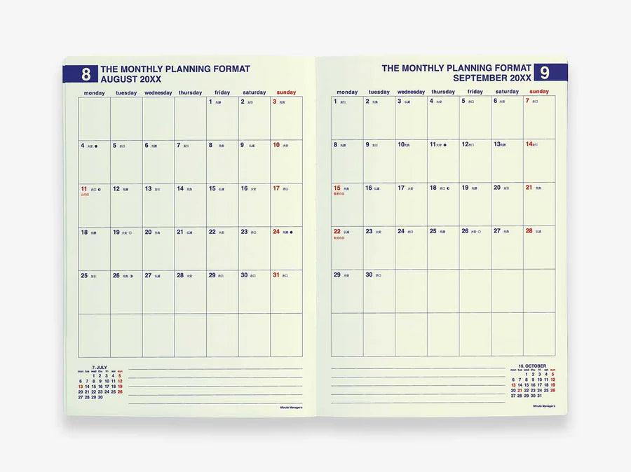 Hightide 2025 Minute Manager A5 – Marineblau