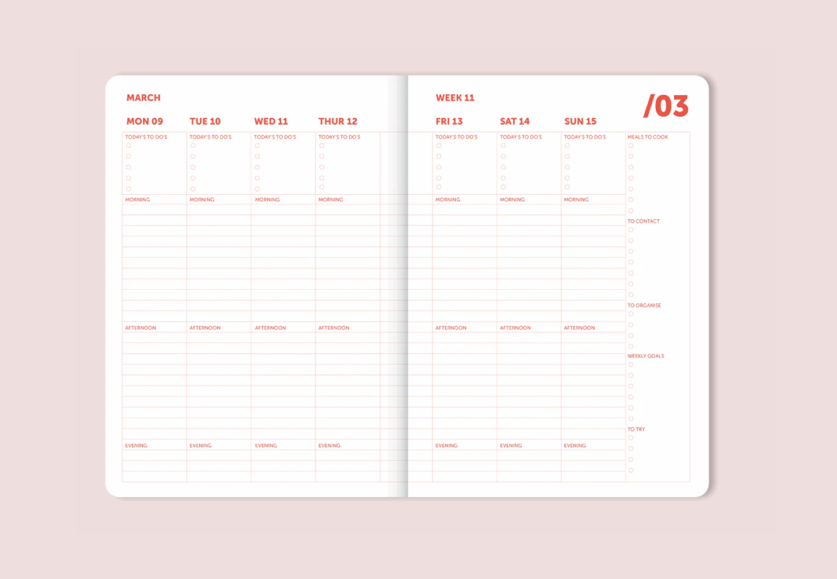 A-Journal Agenda - Spiral diary 2026 (25×19)