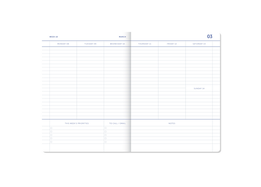 Planner 2027 Dark Blue - A-Journal
