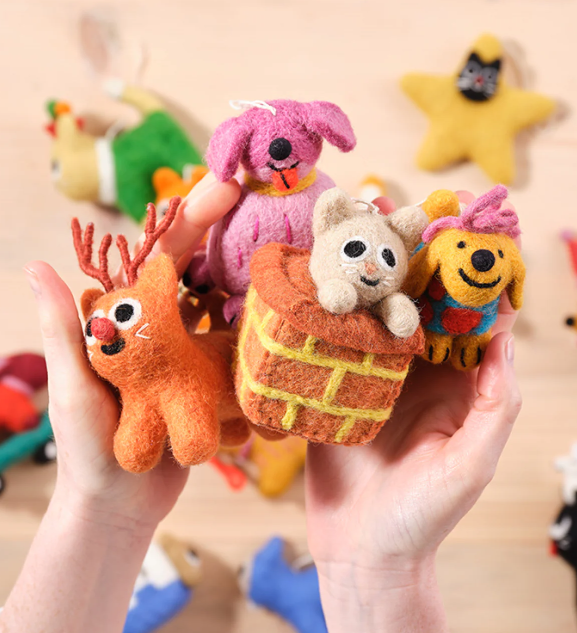 Wickelfilz-Weihnachtshänger – „Simbi“