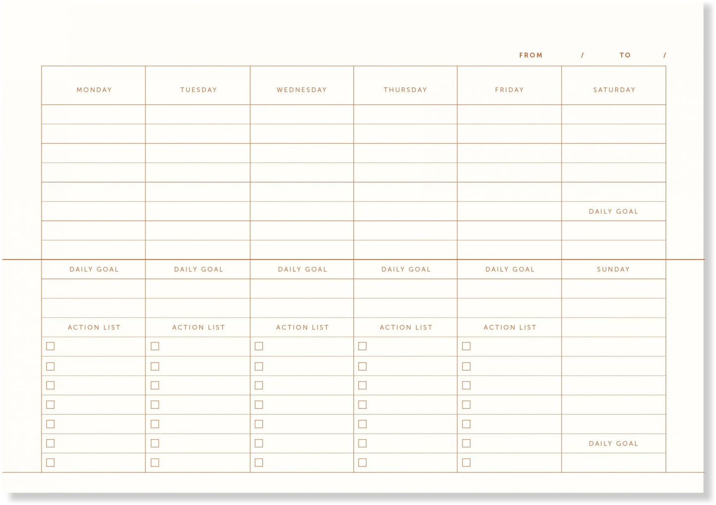 A-Journal - Deskplanner Linnen