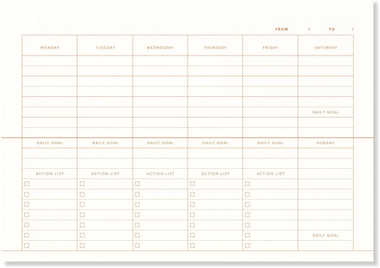 A-Journal - Deskplanner Linnen