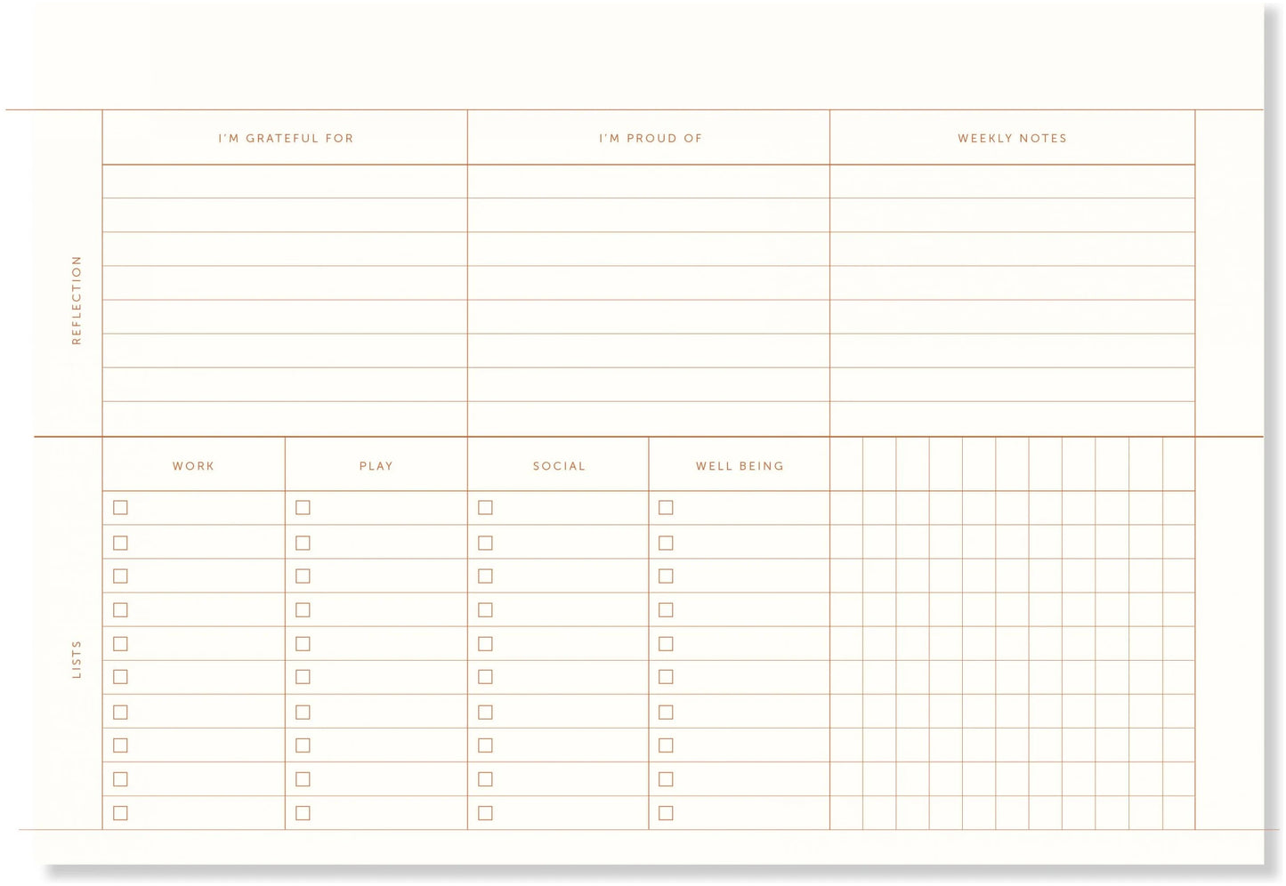 A-Journal - Deskplanner Linnen
