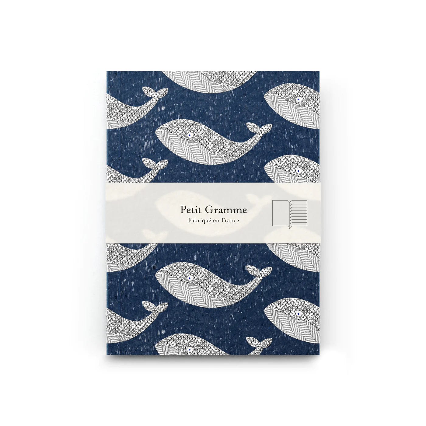 Petit Gramme Notebook - A6 Blue Whale (blank/lined)