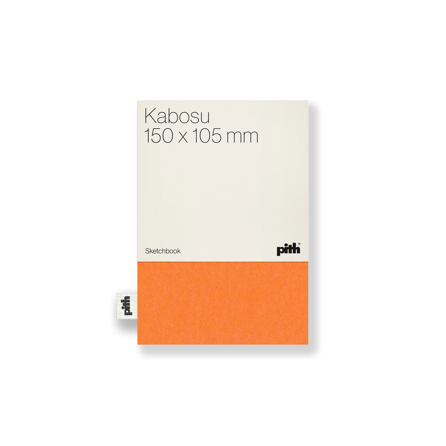 Pith - Kabosu Schetsboek Oranje met Label