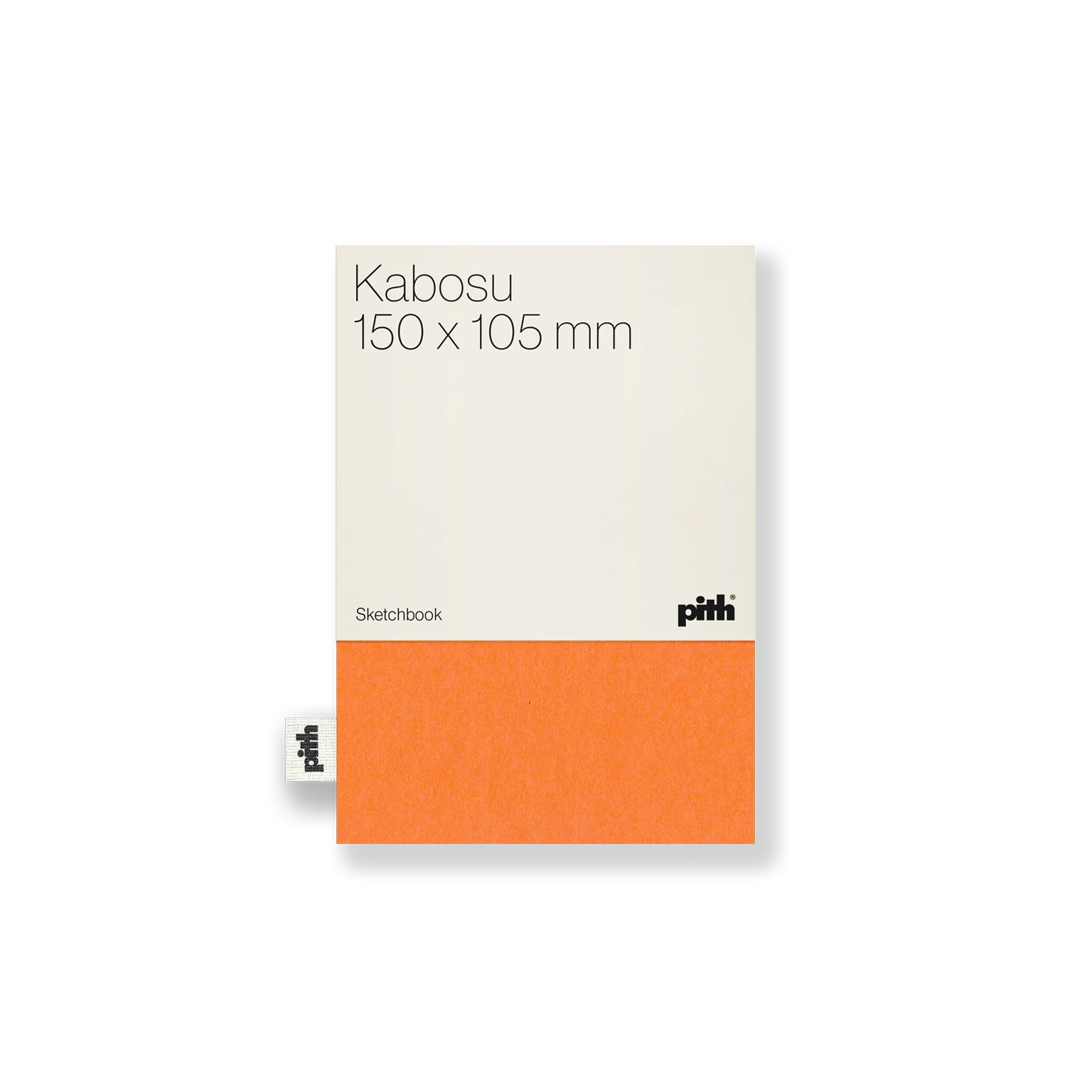 Pith - Kabosu Schetsboek Oranje met Label