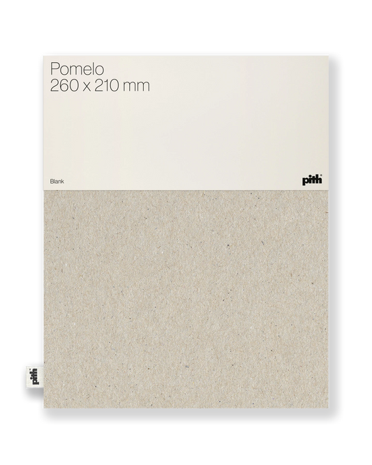 Pith Pomelo Schetsboek Grijs met label