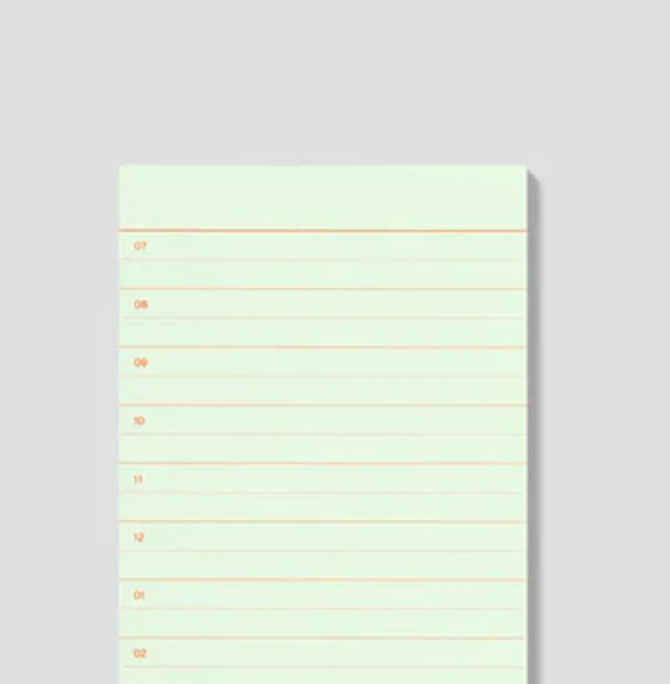 mishmash Undated Notepad - Small Time-Block
