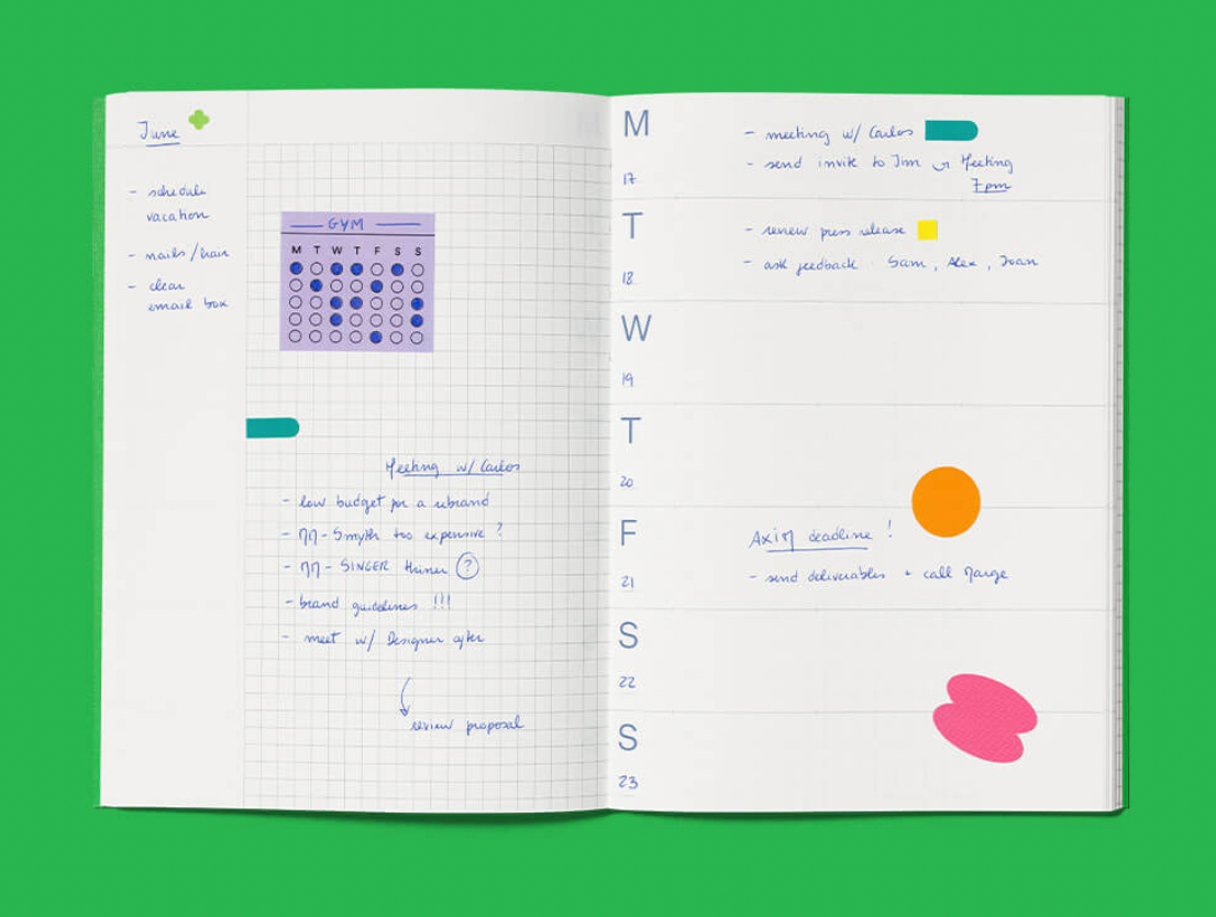mishmash Undated A5 planner Notes - Purple