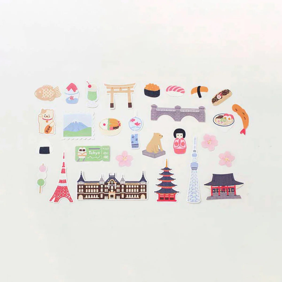 Sticker Set Tokyo Travel Diary - Suatelier Design