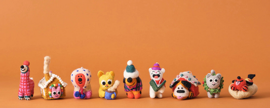 Wrap Vilten Kat Kersthanger - 'Viv rood'