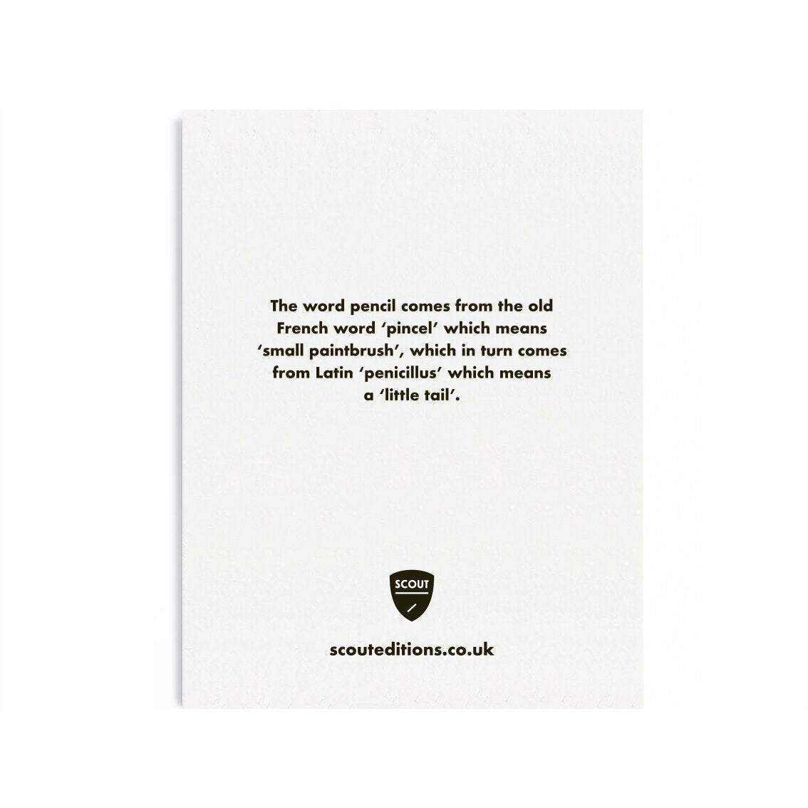 Scout Editions - Wenskaart Yellow Pencil Mini Card