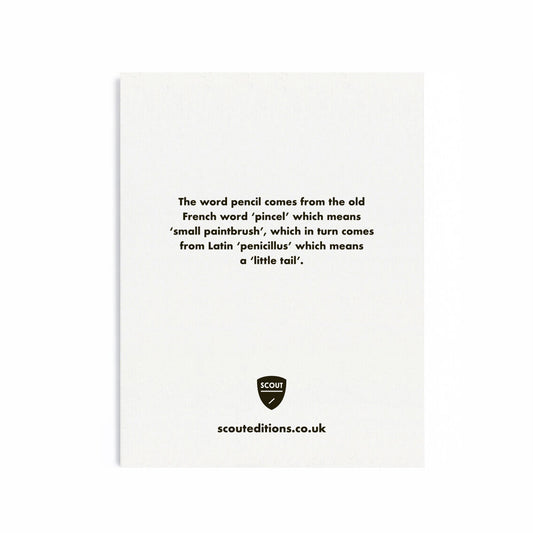 Scout Editions - Wenskaart Yellow Pencil Mini Card