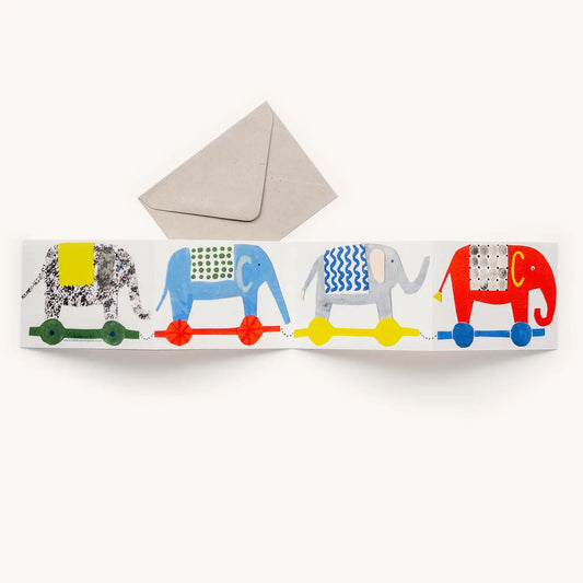 Uitklapbare Wenskaart Olifanten - Hadley