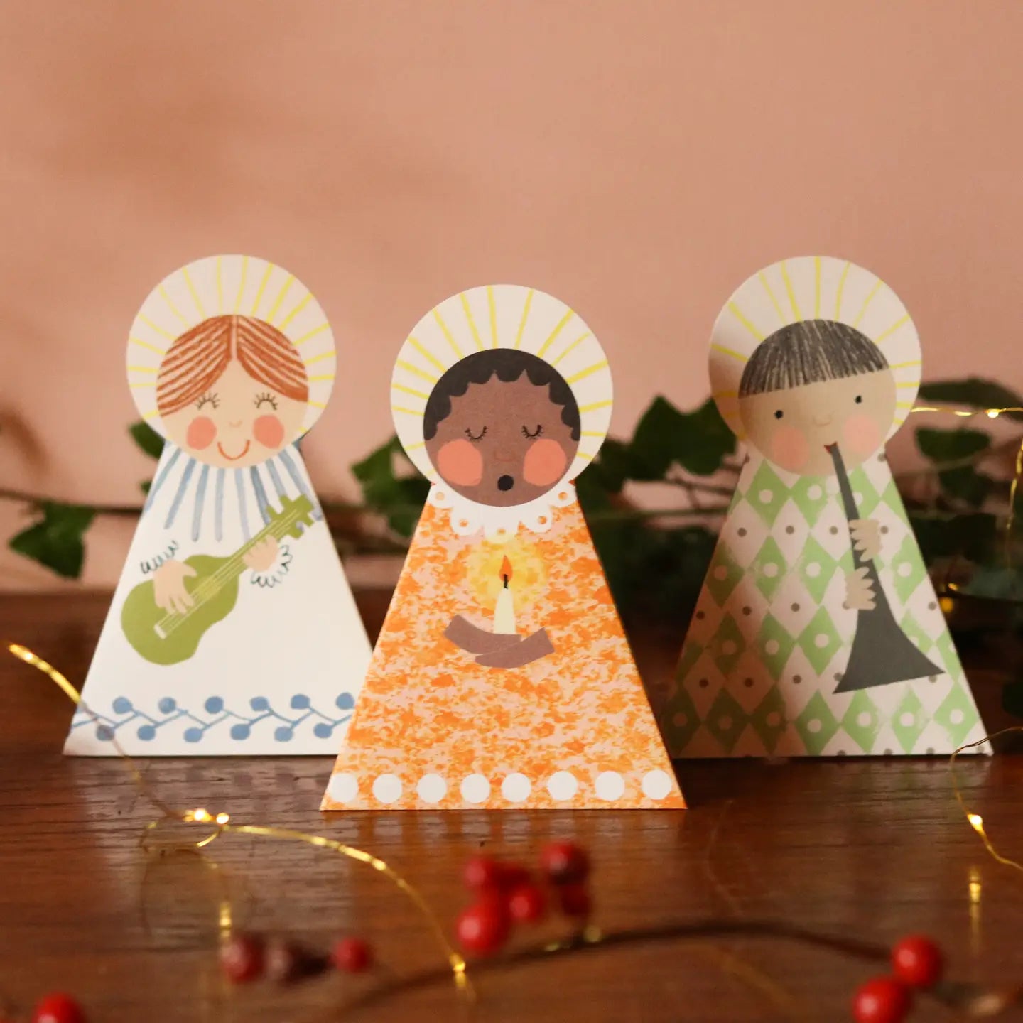 Hadley Kerst Uitklapkaart - Blue Angel