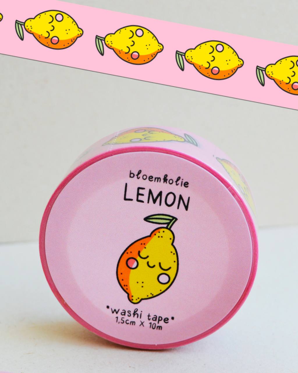 Bloemkolie Washi tape - Lemon