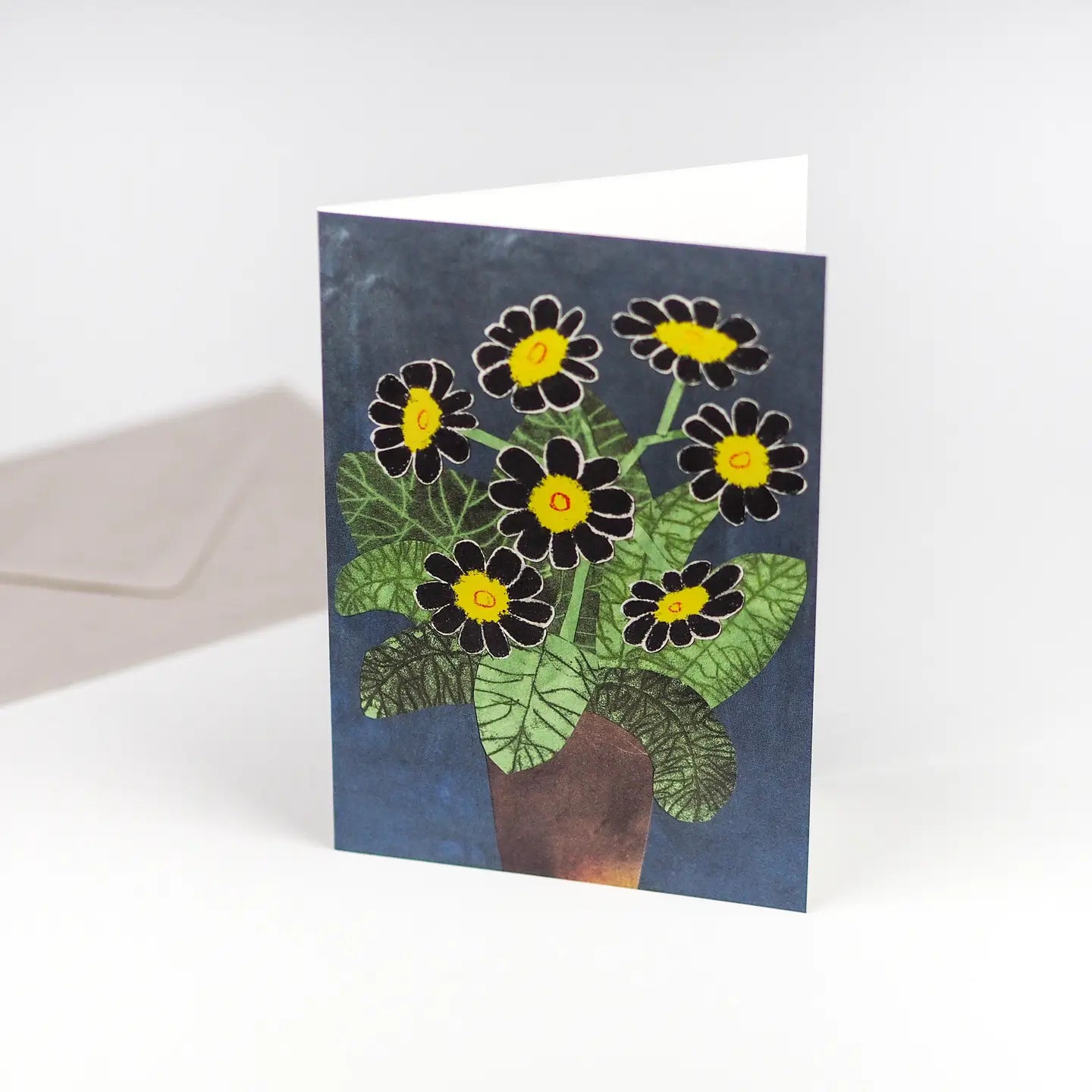 Hadley Greeting Card - Black Flowers