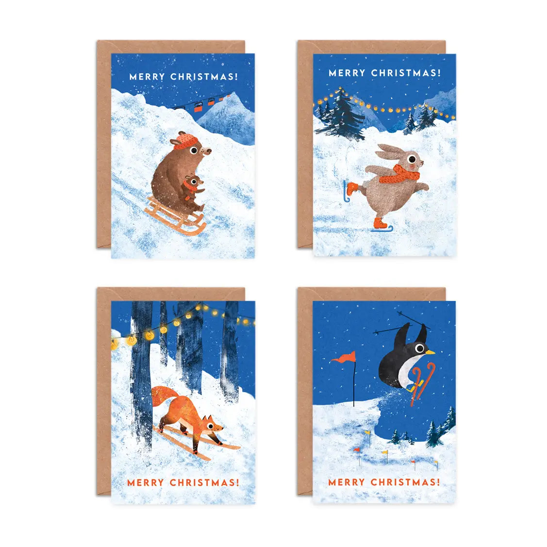 Emily Nash Weihnachtskarten – 8er-Pack Schneeszenen